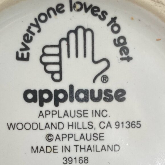 Vintage White Fluffy Cat Kitten Cats Blue eyes Golden eyes Applause 80s 90s Mug - Picture 4 of 4